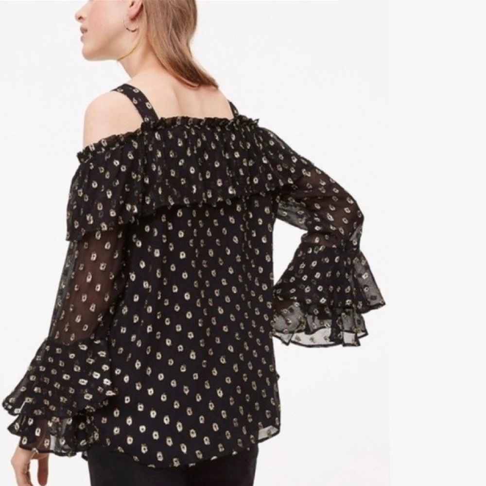 Ann Taylor LOFT Off-The-Shoulder Blouse, M - Picture 2 of 6